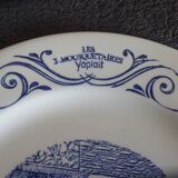 4 advertising plates Yoplait- The 3 musketeers