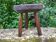 Raw wood tripod stool