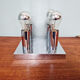 Space Age ceiling light in chrome metal, 1970s