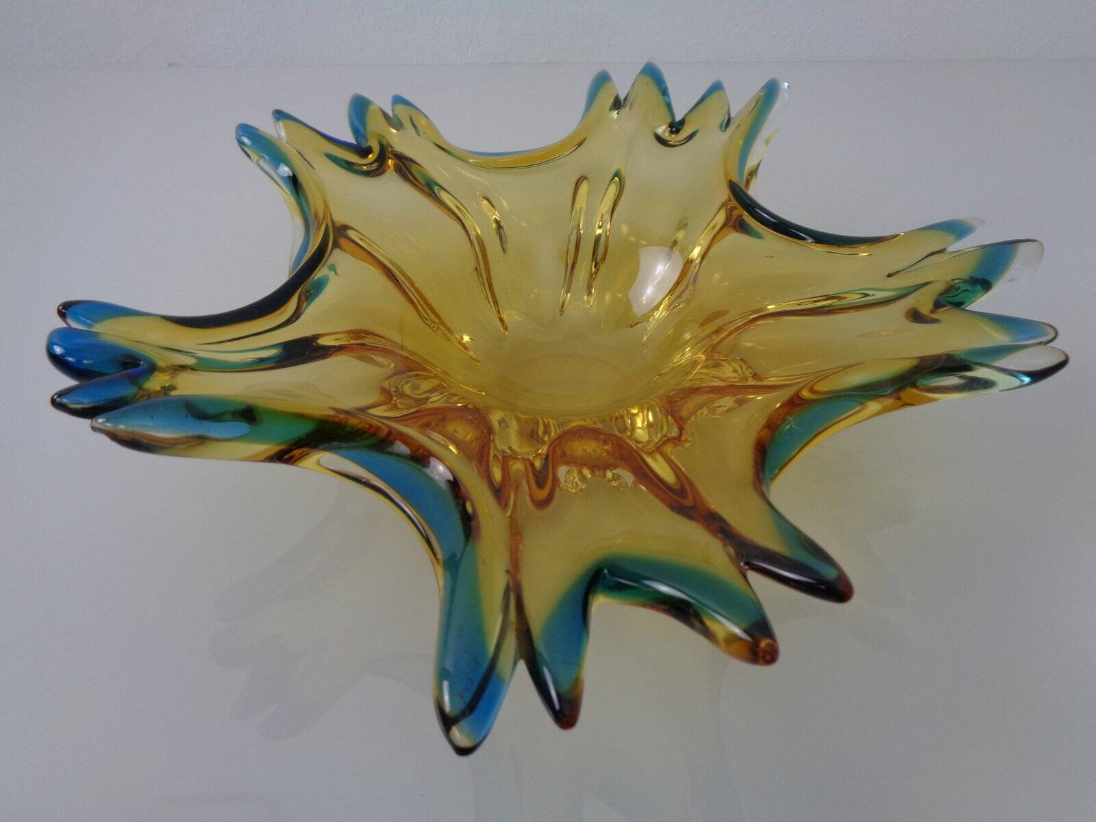 Sommerso Murano Glass Bowl, Italy, 1960s