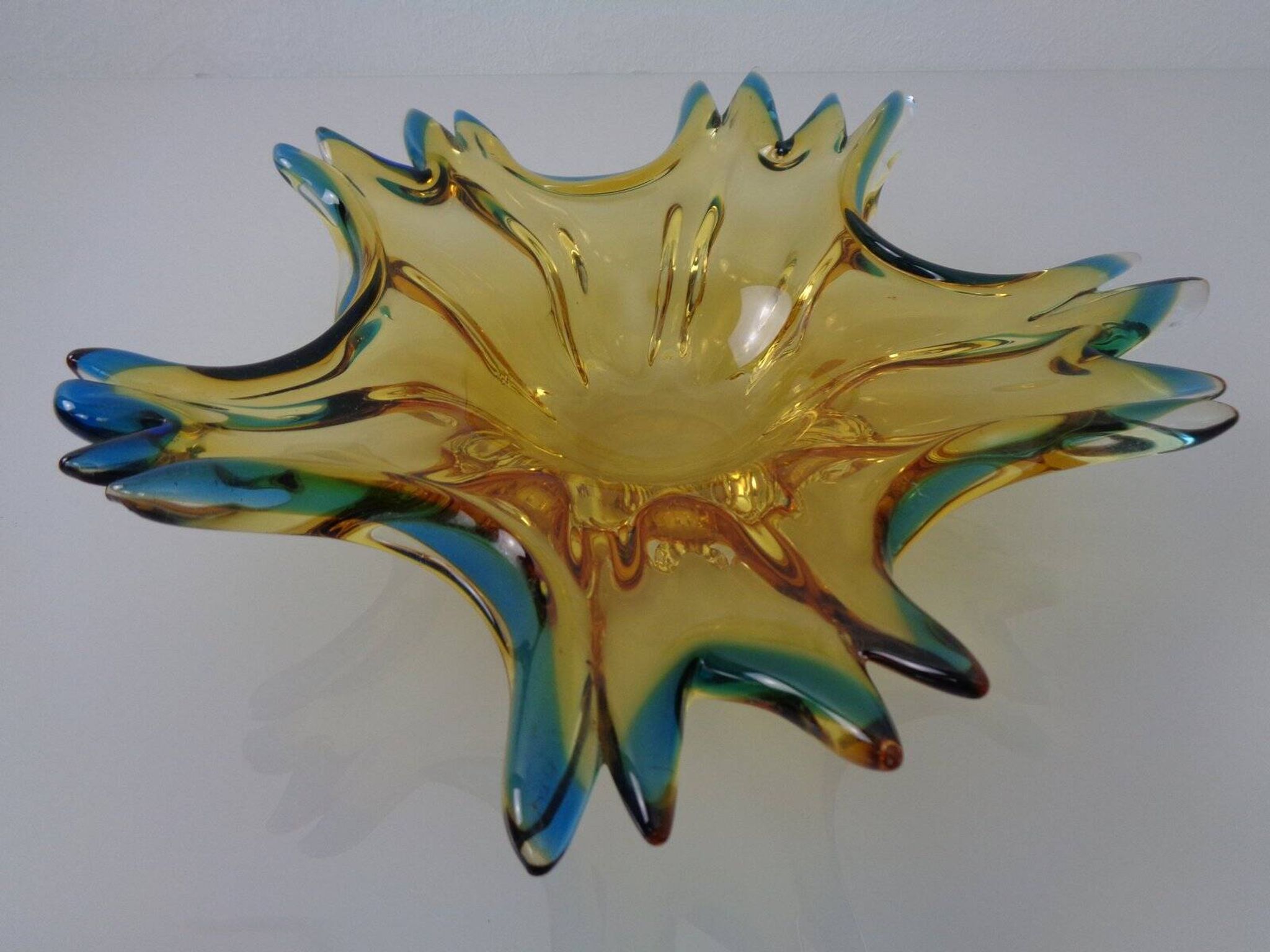 Sommerso Murano Glass Bowl, Italy, 1960s