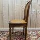 Suite de 6 chaises médaillon Louis XVI en cannage
