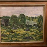 Original Swedish Oil on Panel – “Trees” by Gunnar Wärn – Signed