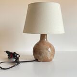 Artisanal lamp in vintage enamelled stoneware
