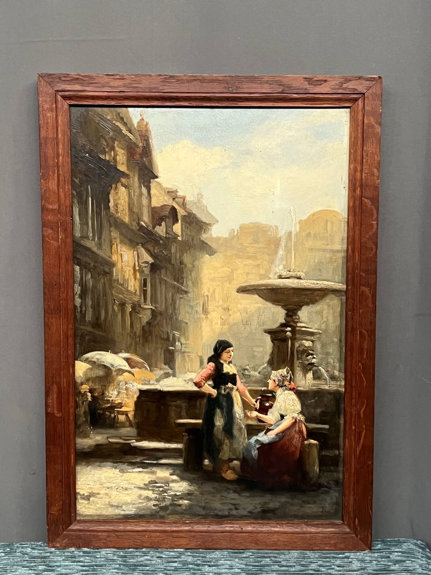 Painting "Girls at the fountain".