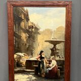 Tableau "Filles à la fontaine".