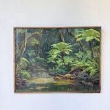 Oil painting "jungle" forest landscape