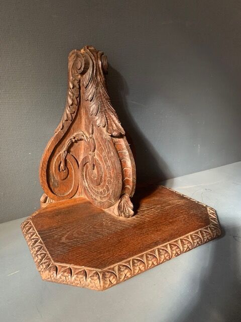 Wall console in carved wood, old harness, eighteenth century, France