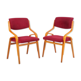 Set of 2 side chairs by Ludvik Volak, 1970s