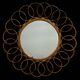Round rattan mirror from the 1950s France