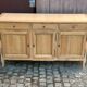Louis XV buffet stripped in solid cherry wood 1970 165cm