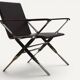 Pair of leather and chrome metal armchairs, Italy - 1970