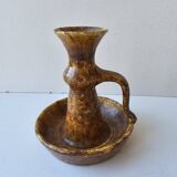 Vintage ceramic candlestick signed Accolay