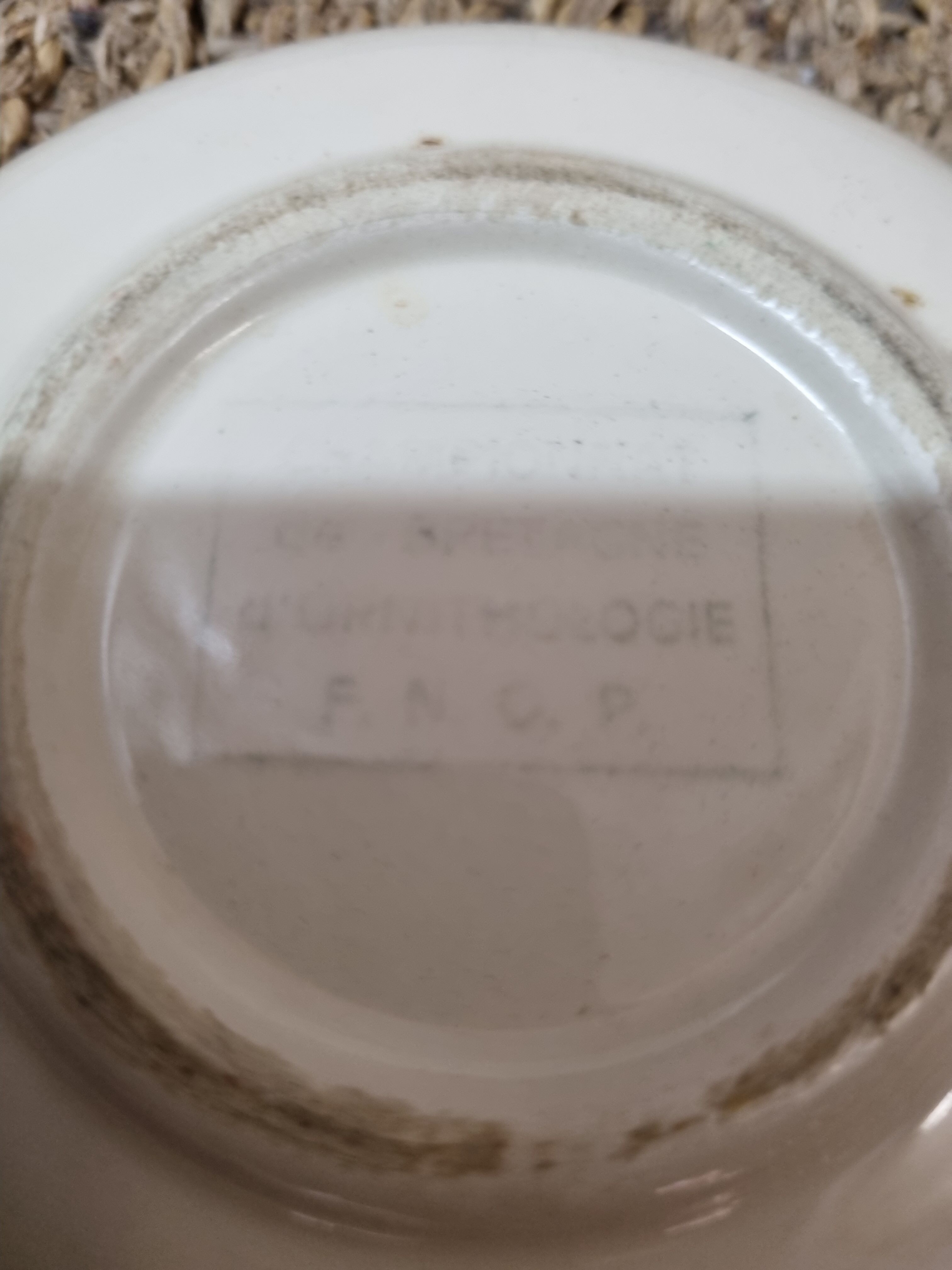 Ceramic cup Lorient ornithology 1972