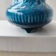 Blue glazed ceramic vase and pocket planter by Théodore Deck.