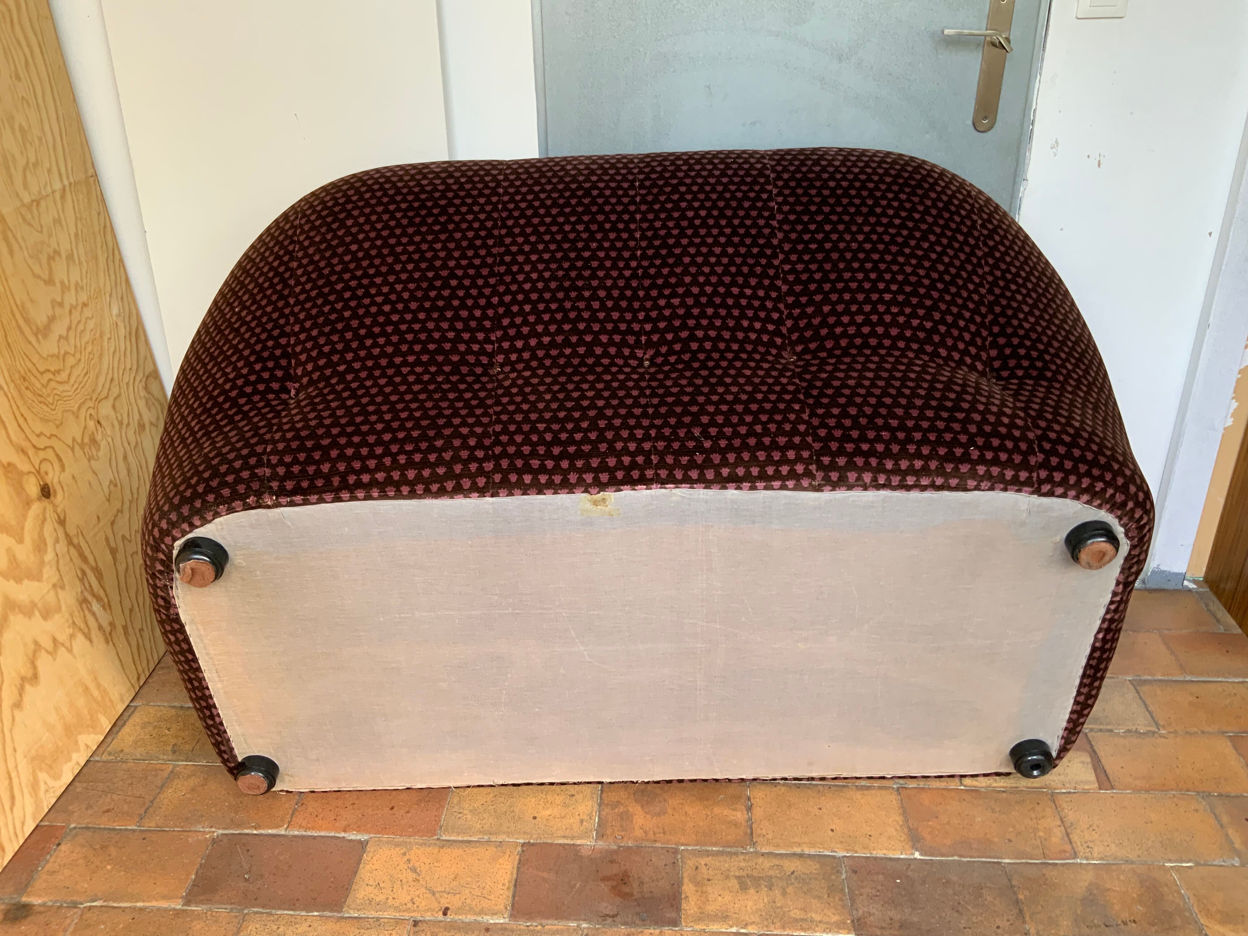 Vintage velvet sofa