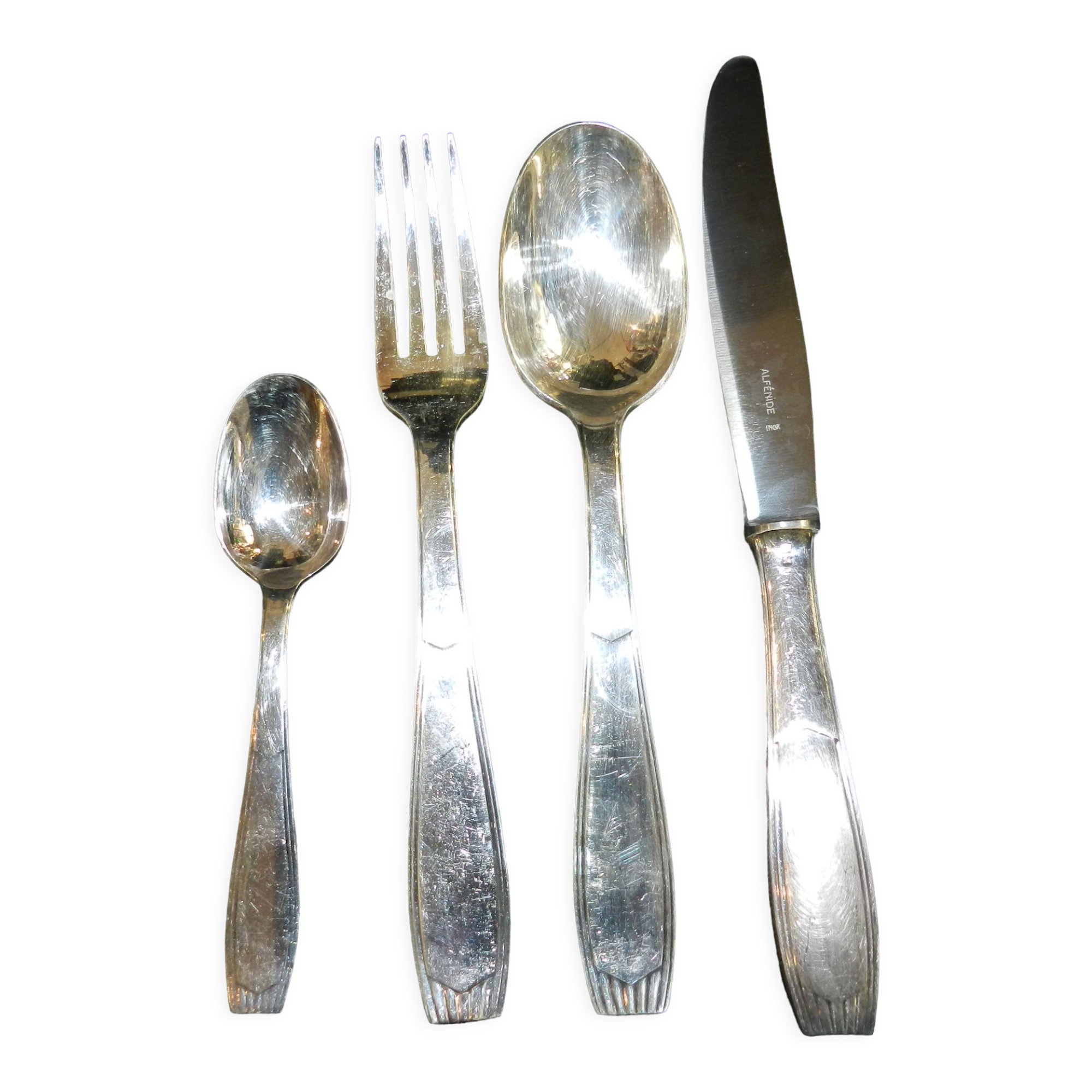 Silver metal housewife alfenide/christofle