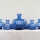 7 vases midcentury modern par Per Lutken pour Holmegaard, Danemark