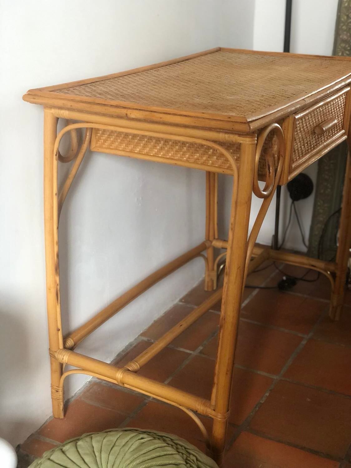 Vintage rattan desk