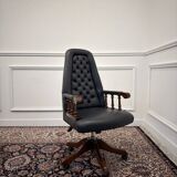 Classic English Chesterfield Office Chair Black