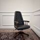Chaise de bureau Chesterfield classique anglaise noire