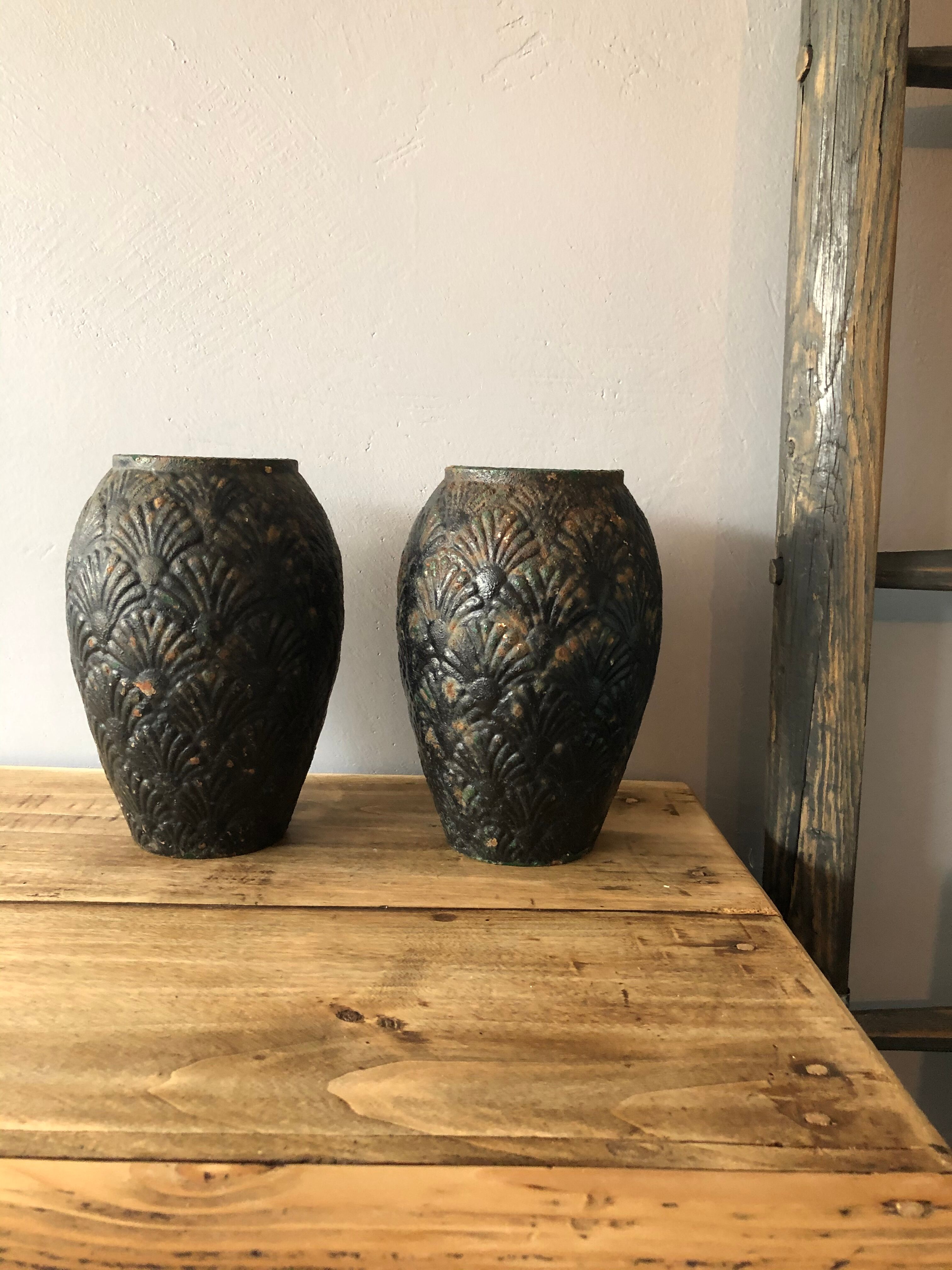 Cast iron flower pots