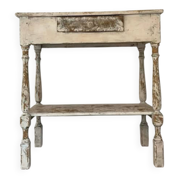 Table de métier en bois patinée