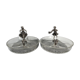 Old small glass and tin servants.