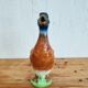 Vintage barbotine duck pitcher Saint Clément no. 7492