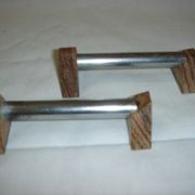 12 knife holder sets from 1960 (wood and aluminum)
