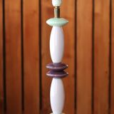 Ceramic column lamp pastel tones, 90s