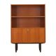 Danish teak-veneered bookcase with a bar and adjustable shelves, 1970s.
