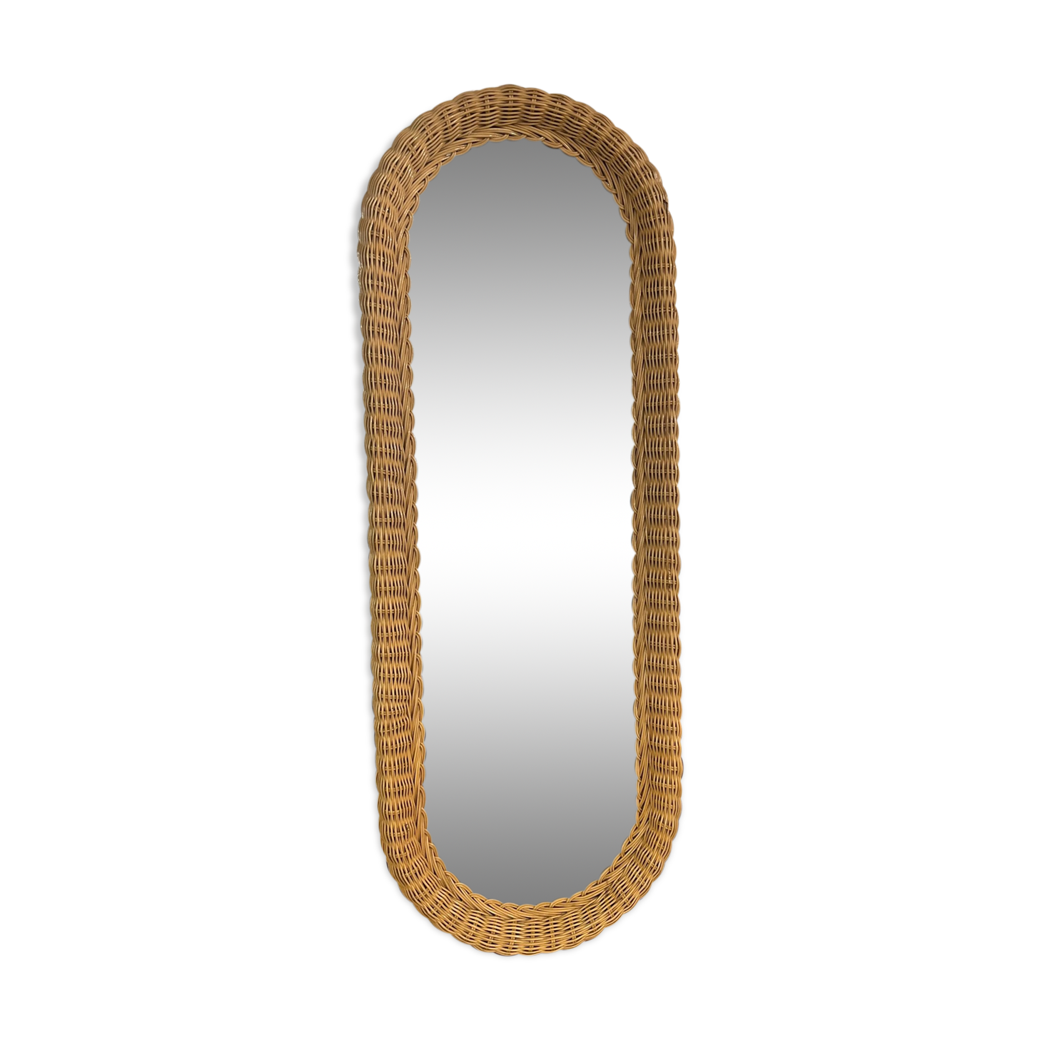 large wicker mirror