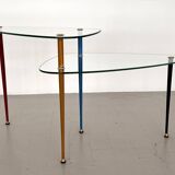 Italian Arlecchino Side Table in Glass by Edoardo Paoli for Vitrex