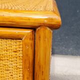 Vintage rattan bedside