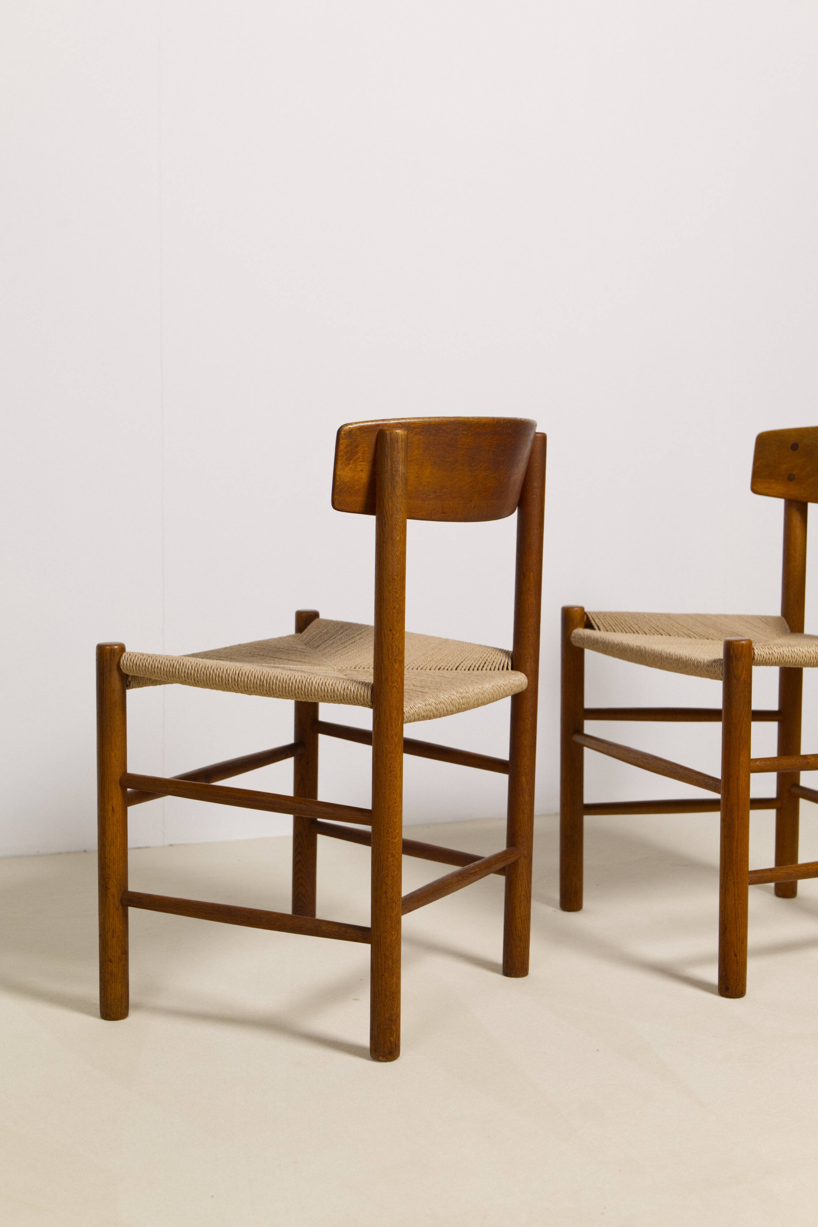 Set of 6 Oak dining chairs 'j39' by Borge Mogensen, 1960s