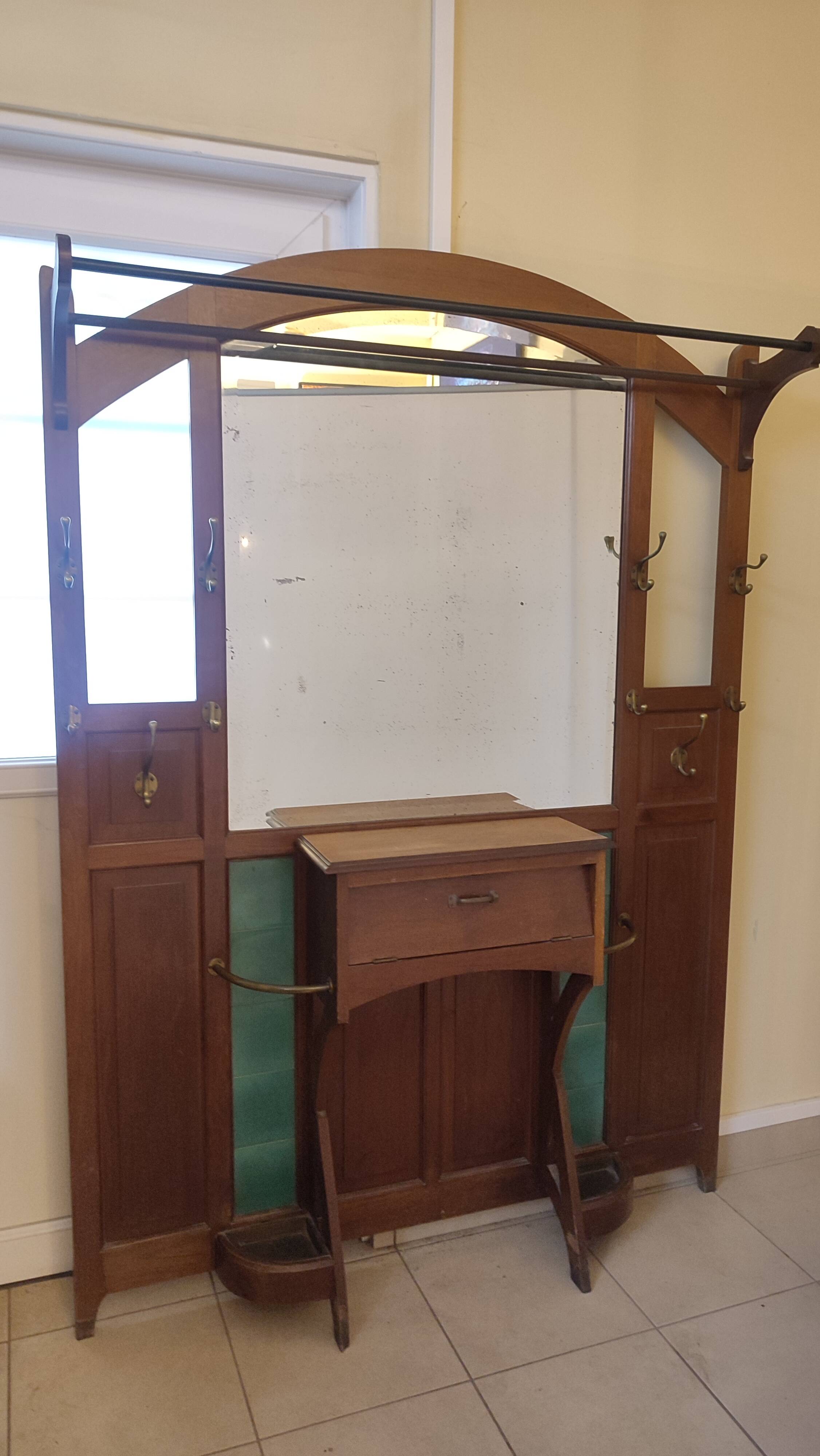 Large Art Deco coat rack