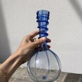 Vase soliflore en verre soufflé bleu