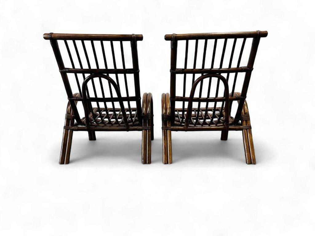 2 fauteuils vintage en rotin
