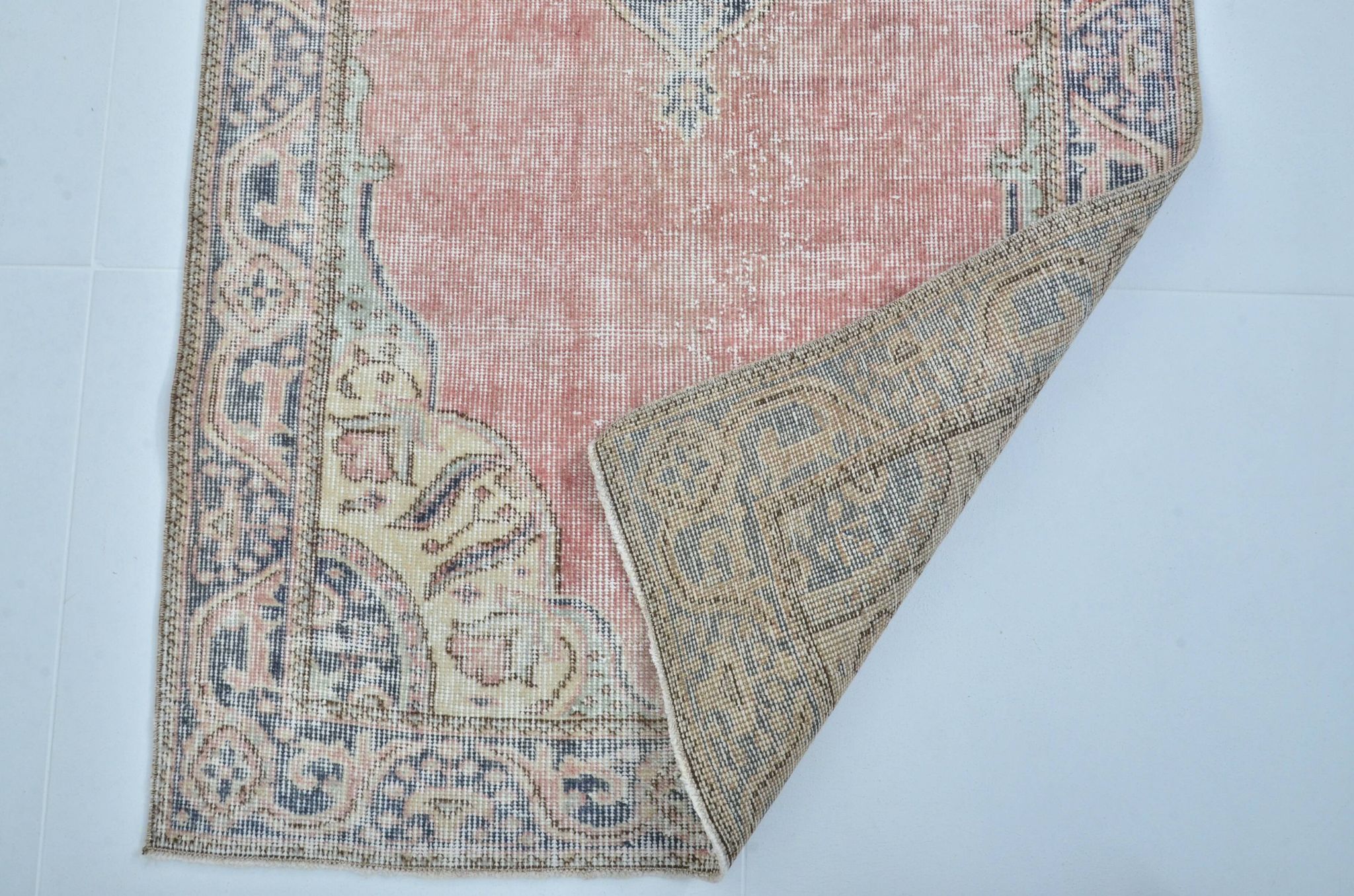 Tapis de sol vintage turc orange sku 3336