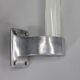Pair of 1930s Czechoslovak Art Deco clear glass handles with metal mounts