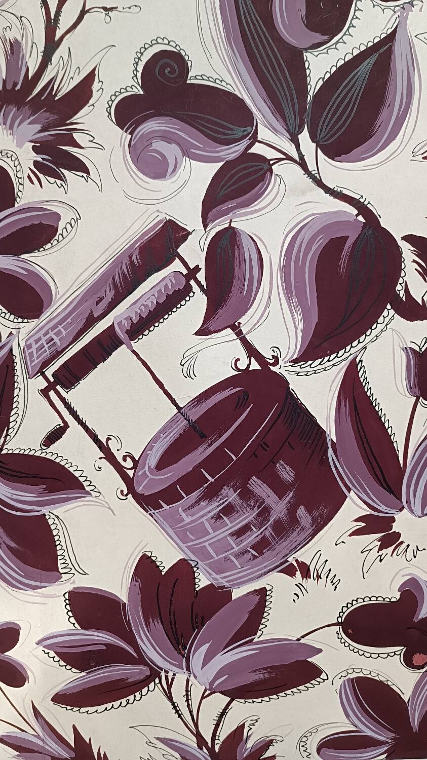 Vintage silk textile design