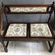 Vintage Antique Hall Bench 2-Person