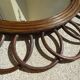 Vintage rattan mirror flower year 60