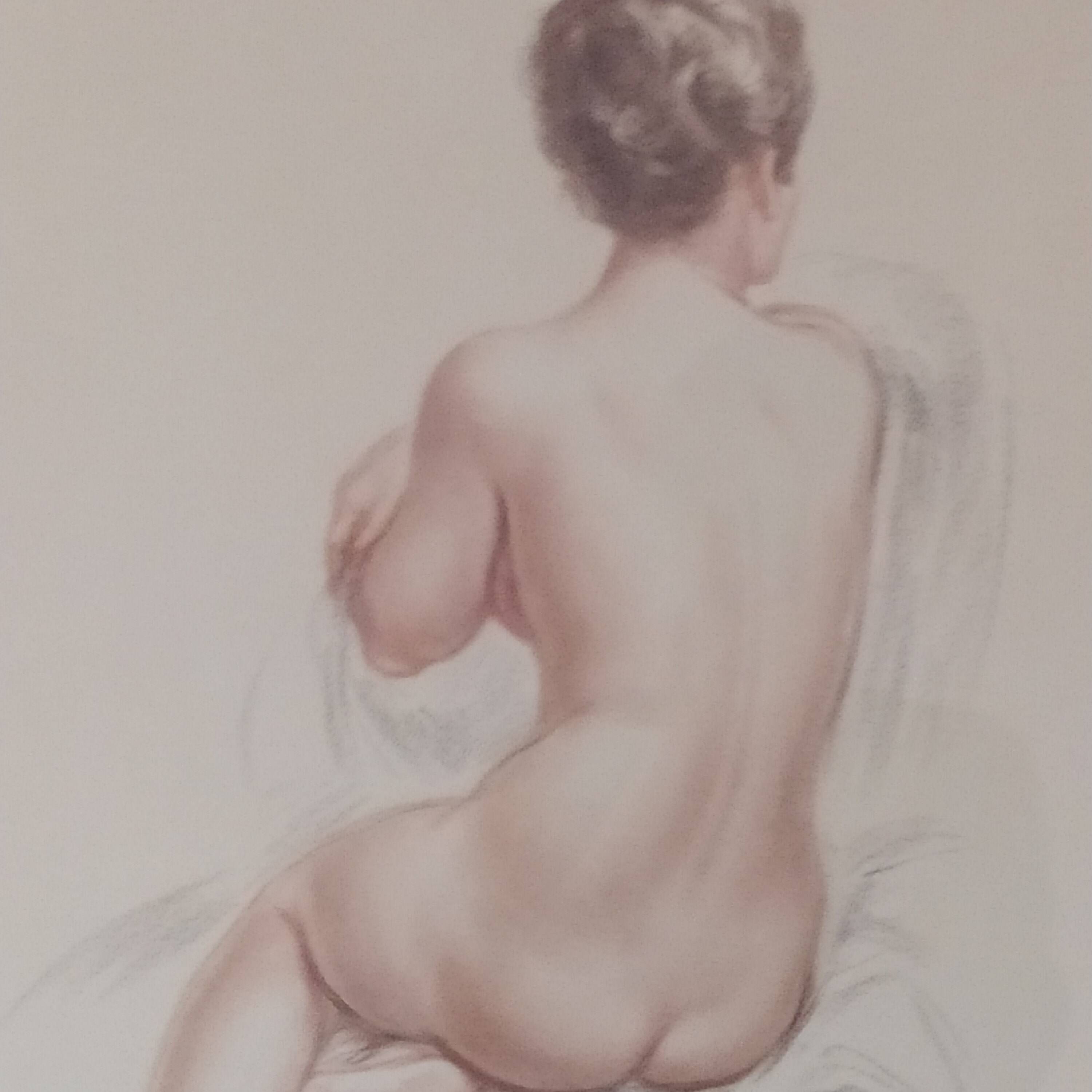 Female nude signed Albert Genta
