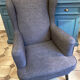Fauteuil à grand dossier en tissu