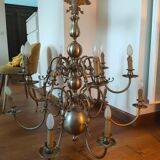 Lustre fer forgé doré