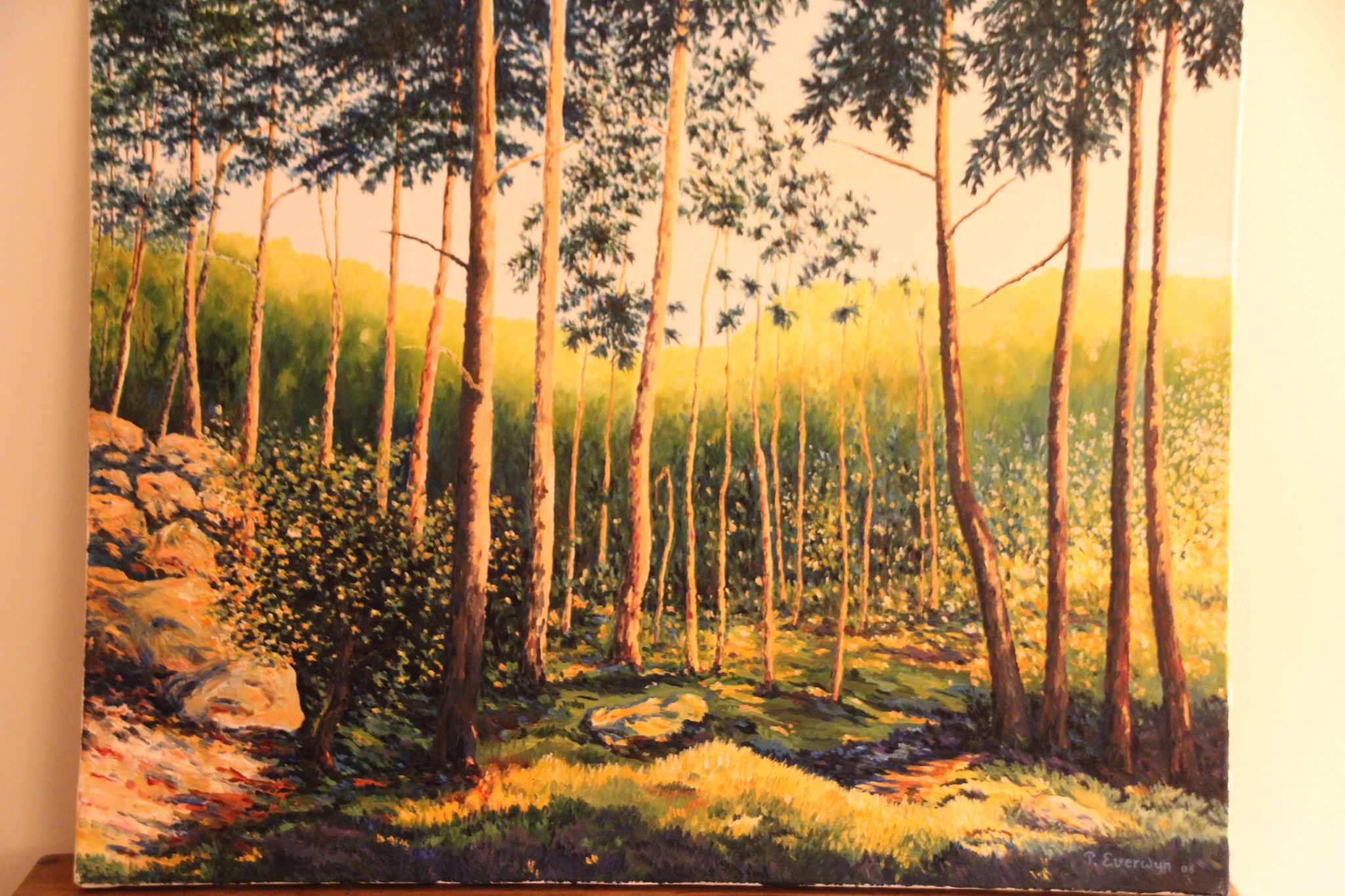 Forest of Fontainebleau painting Impressionist Landscape Oil on canvas Signed