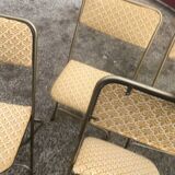 Set of 4 vintage folding chairs / 70's theater armchairs