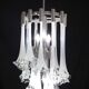 Great Design Murano Glass White Chandelier “Calle” by Venini, 1970